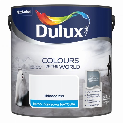 DULUX Kolory Świata chłodna biel 2,5L