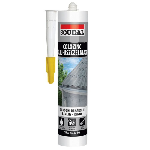 Soudal klej do blach colozinc 290 ml Bezbarwny