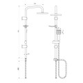 LIVENO Deszczownica QUADRO BLACK