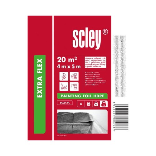 SCLEY Folia ochronna HDPE 4m x 5m Extra Flex