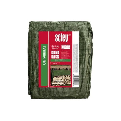 SCLEY Plandeka ochronna 3x5 m / 80 g/m2