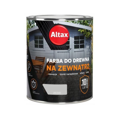ALTAX Farba do drewna na zewnątrz 0,75L szary półmat