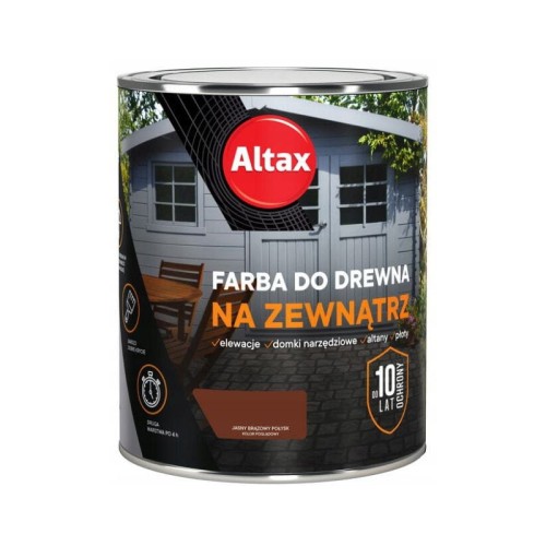 ALTAX Farba do drewna na zewnątrz 0,75L jasny brązowy połysk