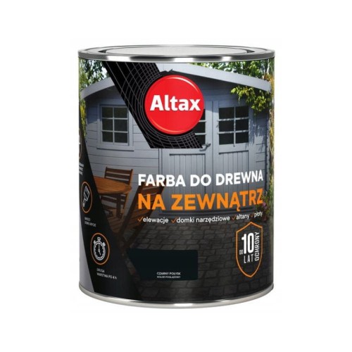 ALTAX Farba do drewna na zewnątrz 0,75L czarny połysk