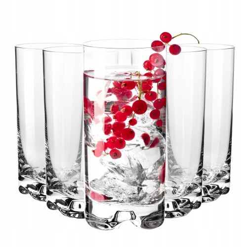 FLORINA Wysokie szklanki KROSNO Mixology 6x350ml fala
