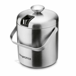 Konighoffer Wiaderko do lodu ze szczypcami Lugo 1,3L srebrne satyna