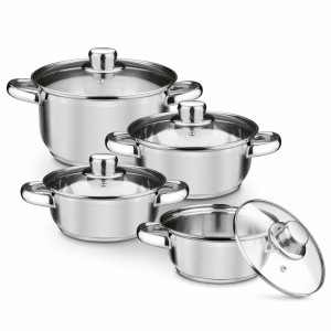TADAR Zestaw garnków nierdzewnych Selva 8 elementów