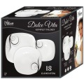TADAR Zestaw kwadratowych talerzy porcelanowych DOLCE VITA 18 elementów