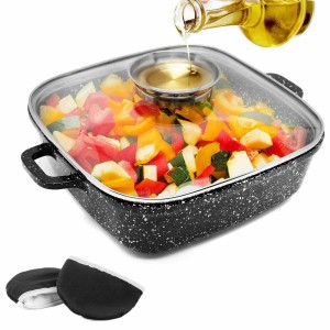 Konighoffer Garnek ceramiczny Kingstone 24 cm 4,9 l kwadratowy z aromatyzerem