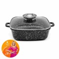 Konighoffer Garnek ceramiczny Kingstone 24 cm 4,9 l kwadratowy z aromatyzerem