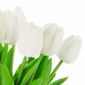 EUROFIRANY Bukiet dekoracyjny tulipany białe 10 szt.