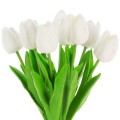 EUROFIRANY Bukiet dekoracyjny tulipany białe 10 szt.