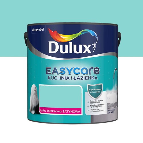 Dulux Easycare Kuchnia &amp; Łazienka Turkusowy Basenowy satyna 2,5L