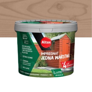 ALTAX Impregnat Jedna Warstwa 9L piaskowiec do drewna i betonu