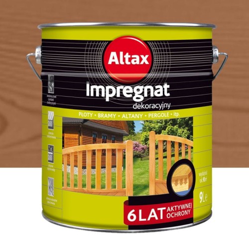 ALTAX Impregnat dekoracyjny 9L kasztan