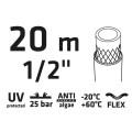 VERTO Wąż ogrodowy 20 m 1/2" Professional
