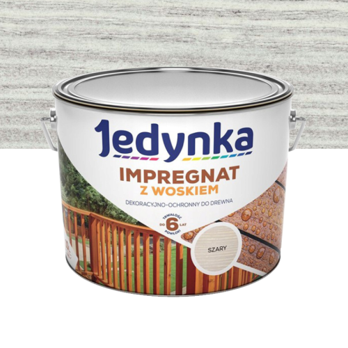 Jedynka Impregnat do Drewna z Woskiem Szary 10L