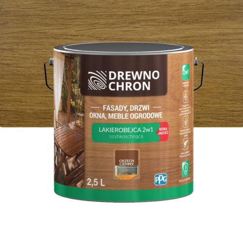 DREWNOCHRON LAKIEROBEJCA 2w1 orzech ciemny 2,5L PPG
