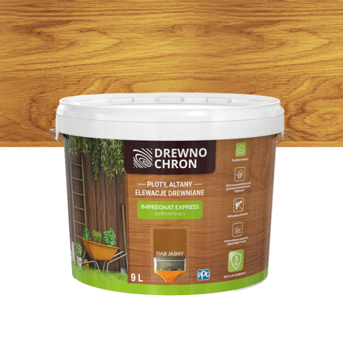 Drewnochron Impregnat Express Ogród dąb jasny 9l
