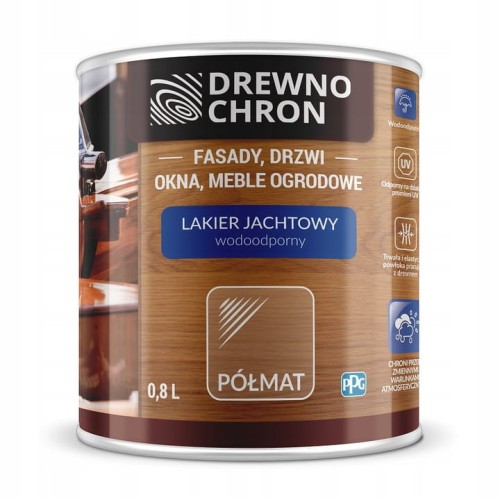 DREWNOCHRON Lakier jachtowy półmat 0,8L
