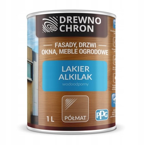DREWNOCHRON Alkilak lakier wodoodporny półmat 1L