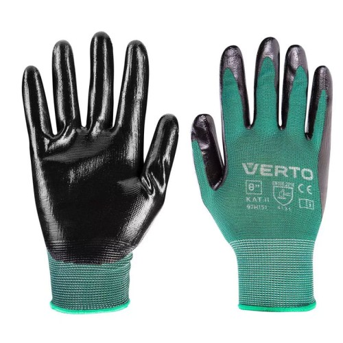 VERTO rękawice ogrodowe pokryte nitrylem rozmiar 9"