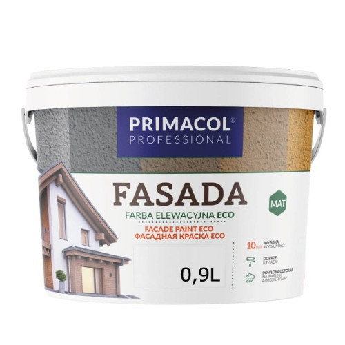 PRIMACOL Fasada Eco Farba Elewacyjna Biały 0,9L