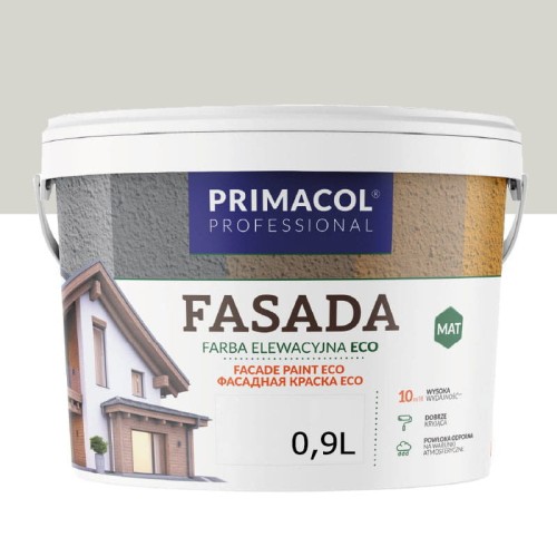 PRIMACOL Fasada Eco Farba Elewacyjna Popielaty 0,9L