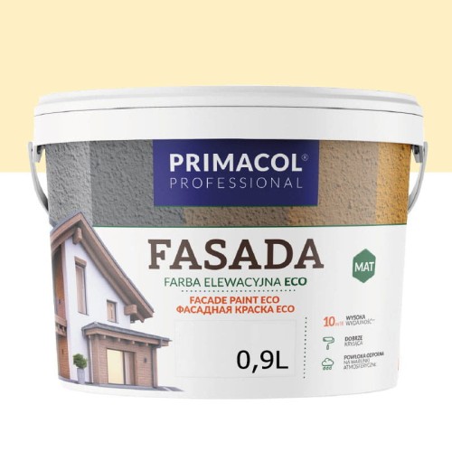 PRIMACOL Fasada Eco Farba Elewacyjna Waniliowy 0,9L