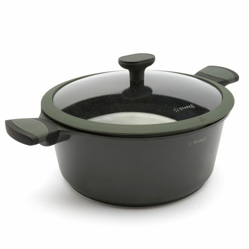 STARKE PRO Garnek marmurowy z pokrywką Viridi 28 cm 6,2L