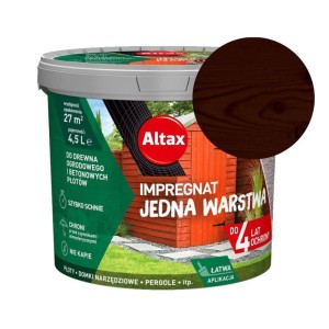 ALTAX Impregnat Jedna Warstwa 4,5L palisander do drewna i betonu