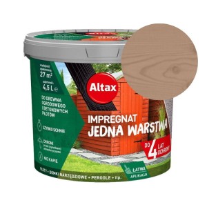 ALTAX Impregnat Jedna Warstwa 4,5L piaskowiec do drewna i betonu