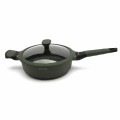 STARKE PRO Patelnia Marmurowa VIRIDI 24 cm głęboka z pokrywką