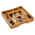 TADAR Wkład do szuflady na sztućce bambus regulacja 30,5-44,8 cm