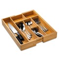 TADAR Wkład do szuflady na sztućce bambus regulacja 30,5-44,8 cm