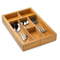 TADAR Wkład do szuflady na sztućce bambus regulacja 30,5-44,8 cm