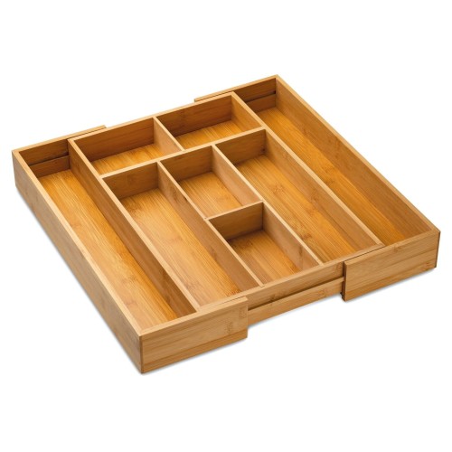 TADAR Wkład do szuflady na sztućce bambus regulacja 30,5-44,8 cm