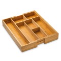 TADAR Wkład do szuflady na sztućce bambus regulacja 30,5-44,8 cm