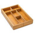 TADAR Wkład do szuflady na sztućce bambus regulacja 30,5-44,8 cm