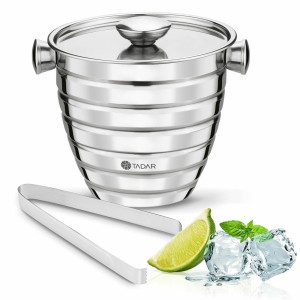 TADAR Wiaderko do lodu ze szczypcami i pokrywką NUUK 1,5L