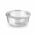 KONIGHOFFER Komplet szklanych pojemników na żywność 3 szt. okrągłe