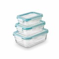 KONIGHOFFER Komplet szklanych pojemników na żywność 3 szt. prostokątne
