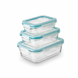 KONIGHOFFER Komplet szklanych pojemników na żywność 3 szt. prostokątne