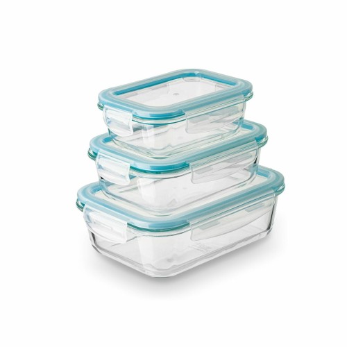 KONIGHOFFER Komplet szklanych pojemników na żywność 3 szt. prostokątne