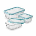 KONIGHOFFER Komplet szklanych pojemników na żywność 3 szt. prostokątne
