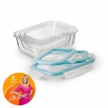 KONIGHOFFER Komplet szklanych pojemników na żywność 3 szt. prostokątne