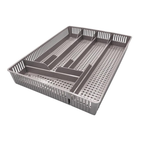 FLORINA Wkład do szuflady na sztućce ażurowy srebrny 32x23cm