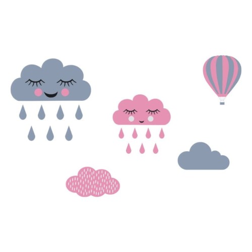 PRIMACOL Naklejka dekoracyjna Decostickers Happy Clouds