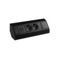 DESIGN LIGHT Corner box czarny 2x gniazdo schuko + 2x USB 1,8m