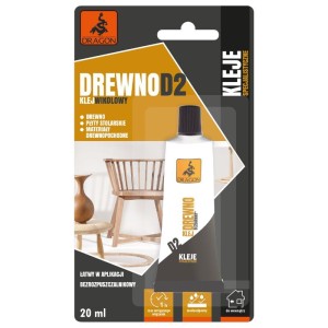DRAGON klej do drewna D2 wikolowy, 20 ml